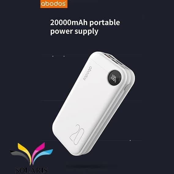 ABODOS Power Bank 20000 AS-PS26 شارژر همراه برند آبادوس مدل AS-PS26 ظرفیت 20000 میلی آمپر ساعت
