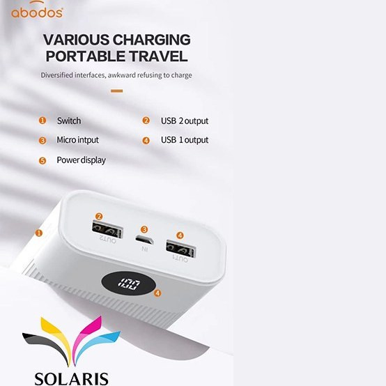 پاوربانک 20 هزار آبودوس مدل ABODOS AS-PS15 ا ABODOS AS-PS15 20000 mAh Powerbank