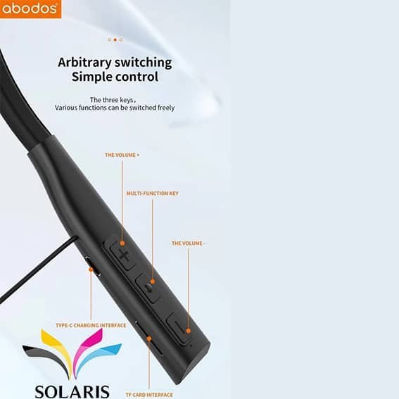هندزفری دور گردنی آبادوس مدل ABODOS WH12 ا Handsfree around the neck ABODOS WH12