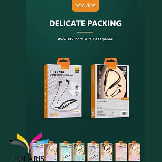 هندزفری گردنی بیسیم بلوتوث گردنی آبودوس مدل AS-WH06 ا Abodos wireless Bluetooth handsfree neck AS-WH06